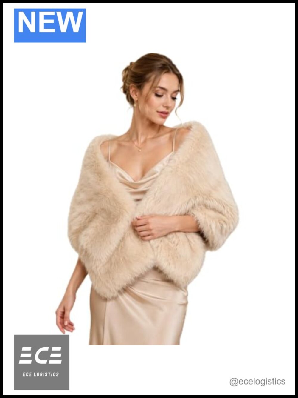 Faux Fur Shawl Wrap Stole Collar Warmer Shrug Scarf
